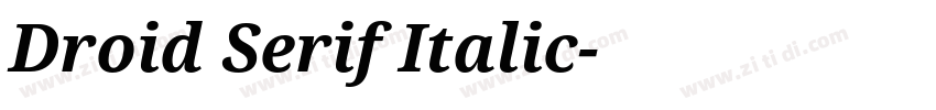 Droid Serif Italic字体转换